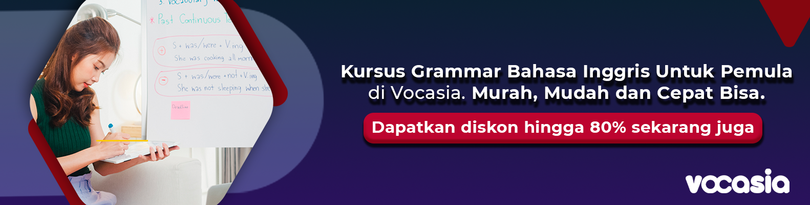 Kursus online belajar grammar vocasia