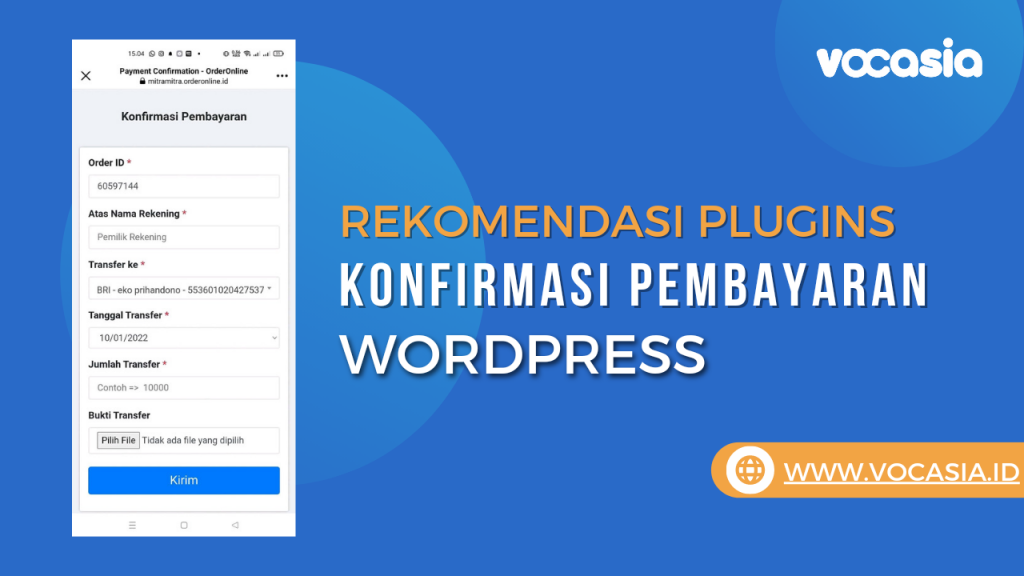 plugin konfirmasi pembayaran wordpress